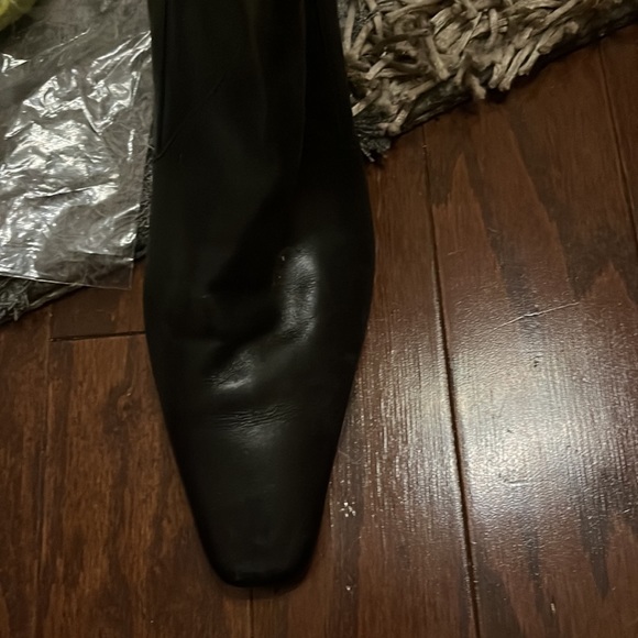 Zara black silver triangle heel square toe - Picture 2 of 2